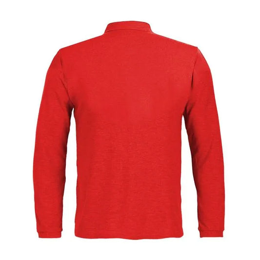 Polera Pique Roja M/Larga UPF 40