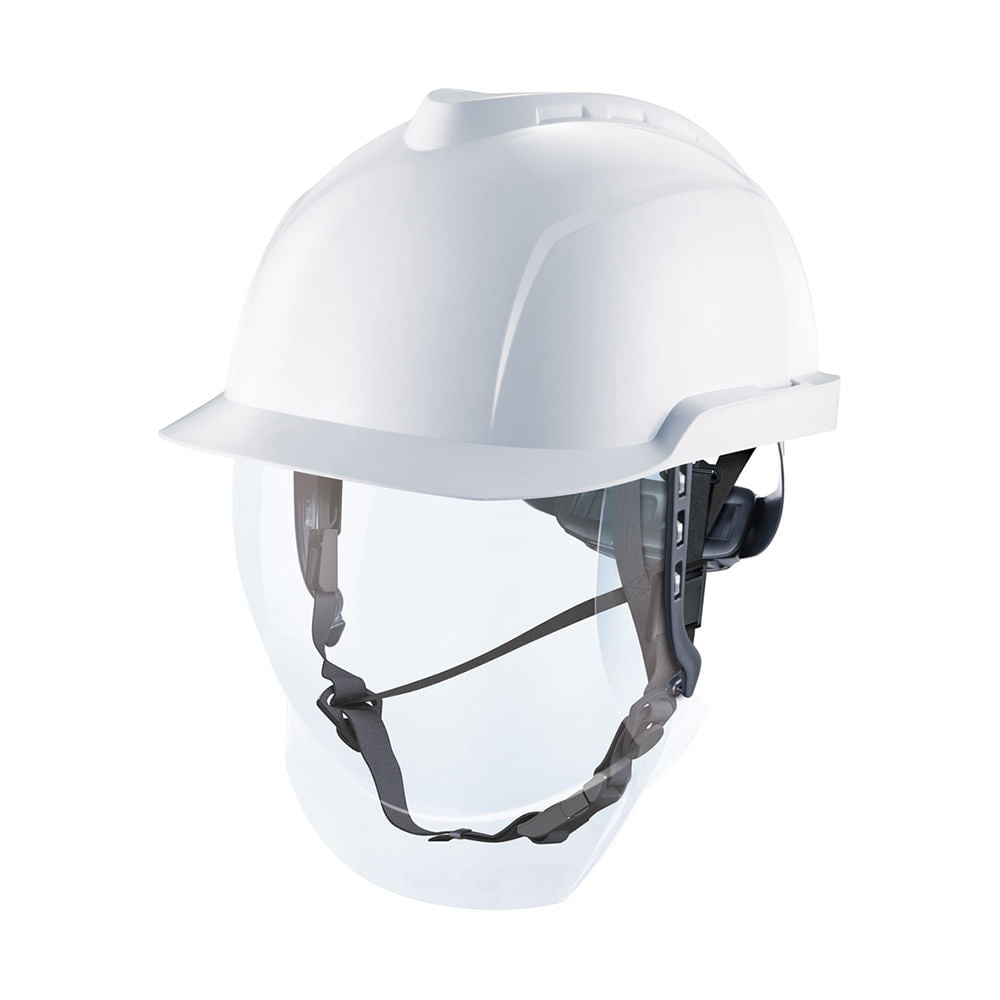 CASCO MSA V-GARD 950 BLANCO C/ PANTALLA FACIAL INCORPORADA