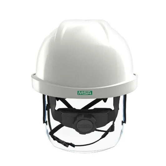 Casco MSA V-Gard 950 Blanco C/Visor y Fas Trac GVF1A-C0A0000-000
