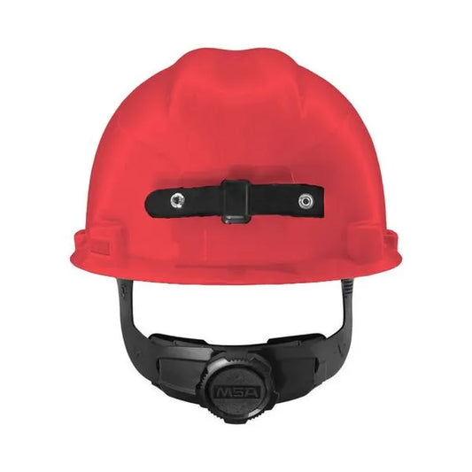 Casco MSA V-Gard Rojo Porta Lámpara y Porta Cable