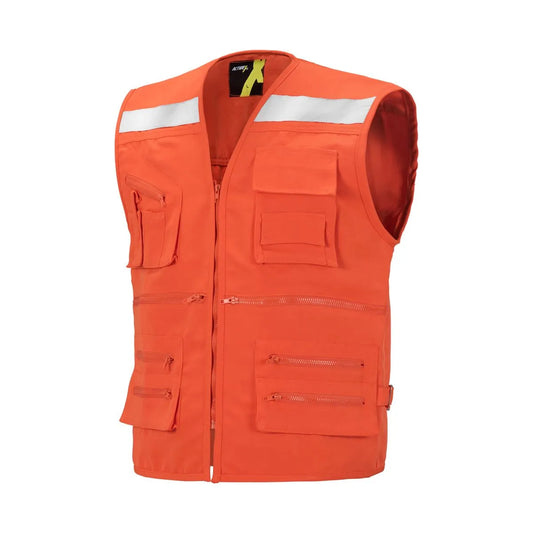 Chaleco Geólogo Canvas 250 Gr Naranjo