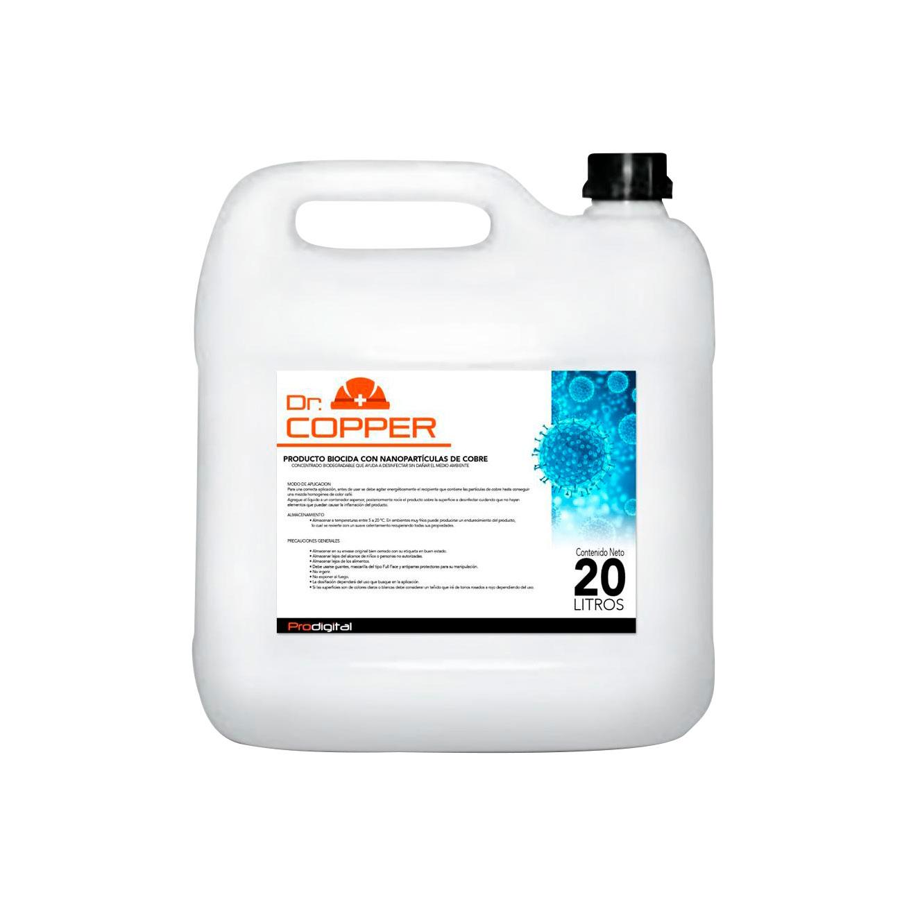 Bactericida Sanitizante Nanopartículas-Cobre Bidón 20 Lt
