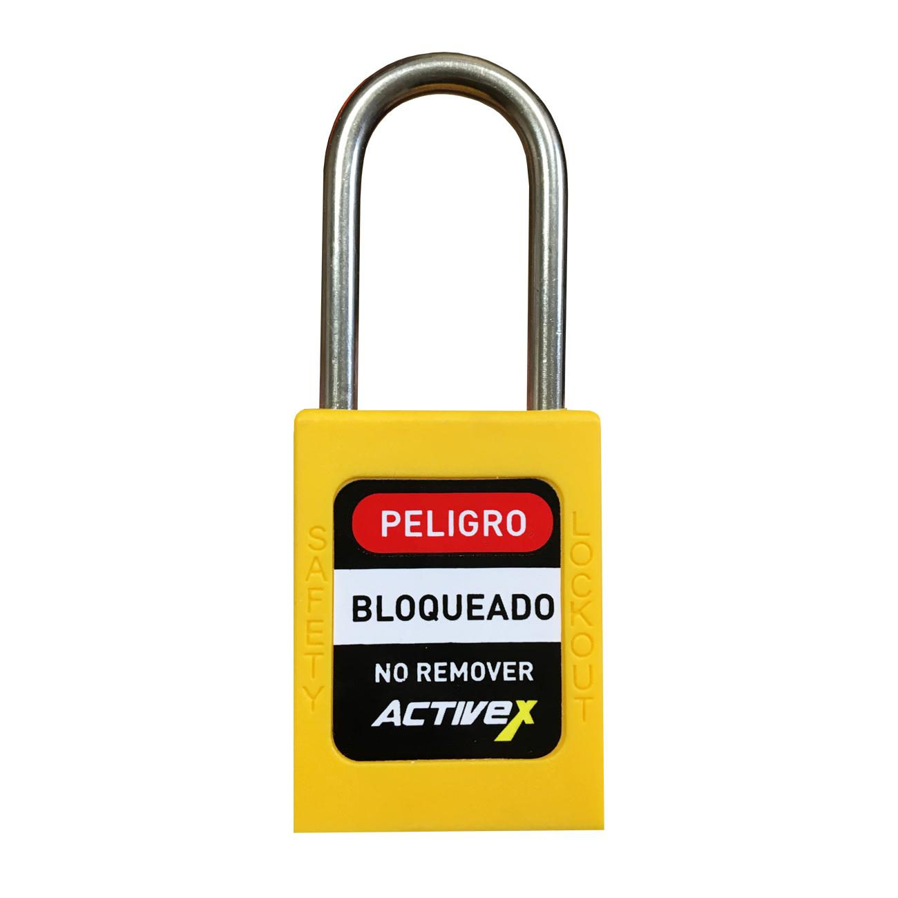 Candado Activex A10 Cuerpo Plástico Amarillo