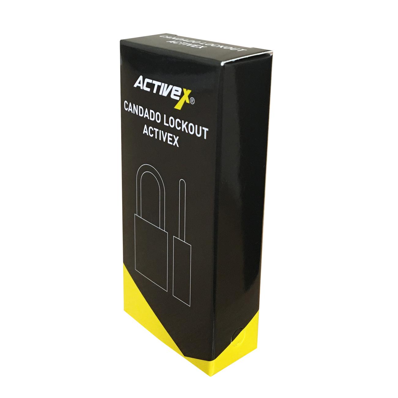 Candado Activex A10 Cuerpo Plástico Amarillo
