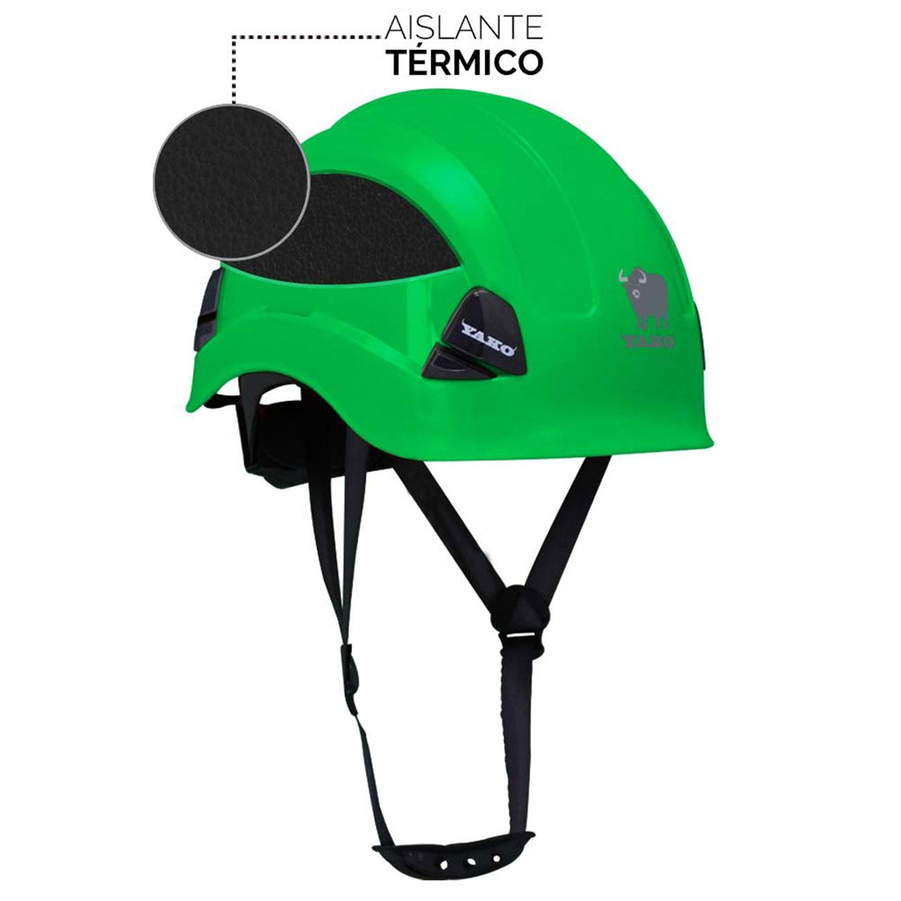 Casco YAKO Para Trabajo de Altura Arnés 3 Puntas Verde