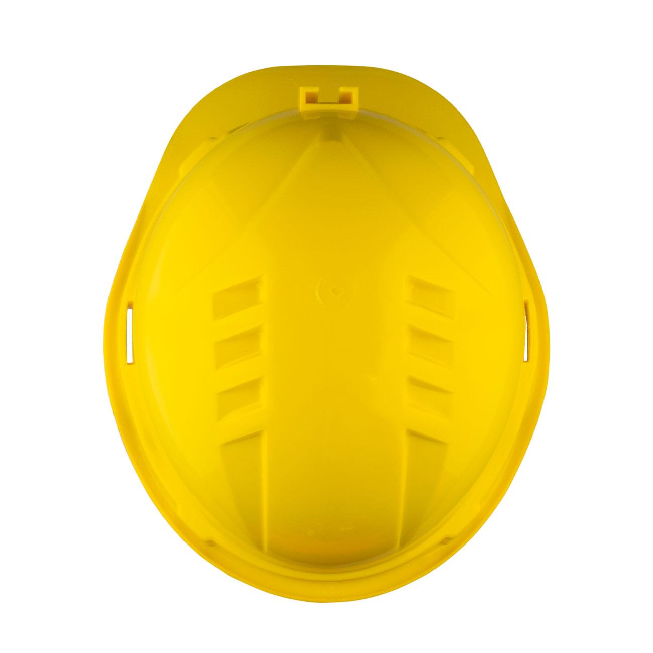 Casco I HDPE Amarillo Arnés 6 Puntas Ratchet Porta Lámpara