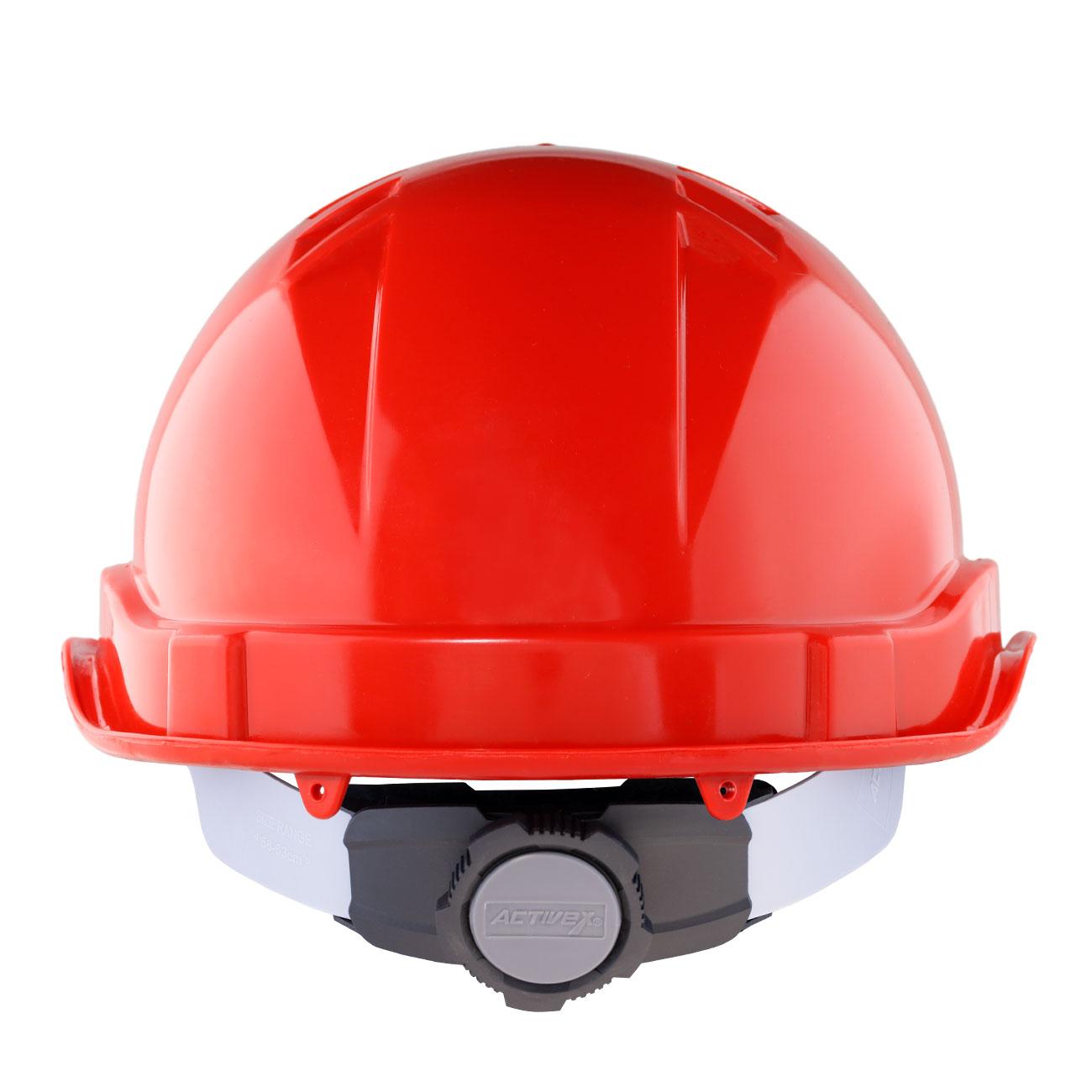 Casco I HDPE Rojo Arnés 6 Puntas Ratchet Porta Lámpara