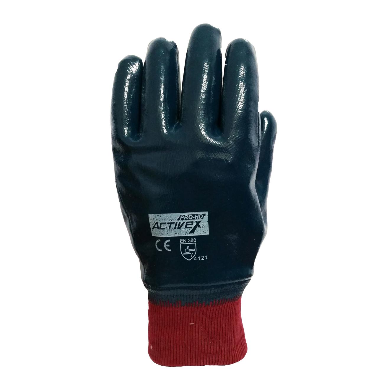 Guante Nitrilo Heavy Duty Puño Tejido