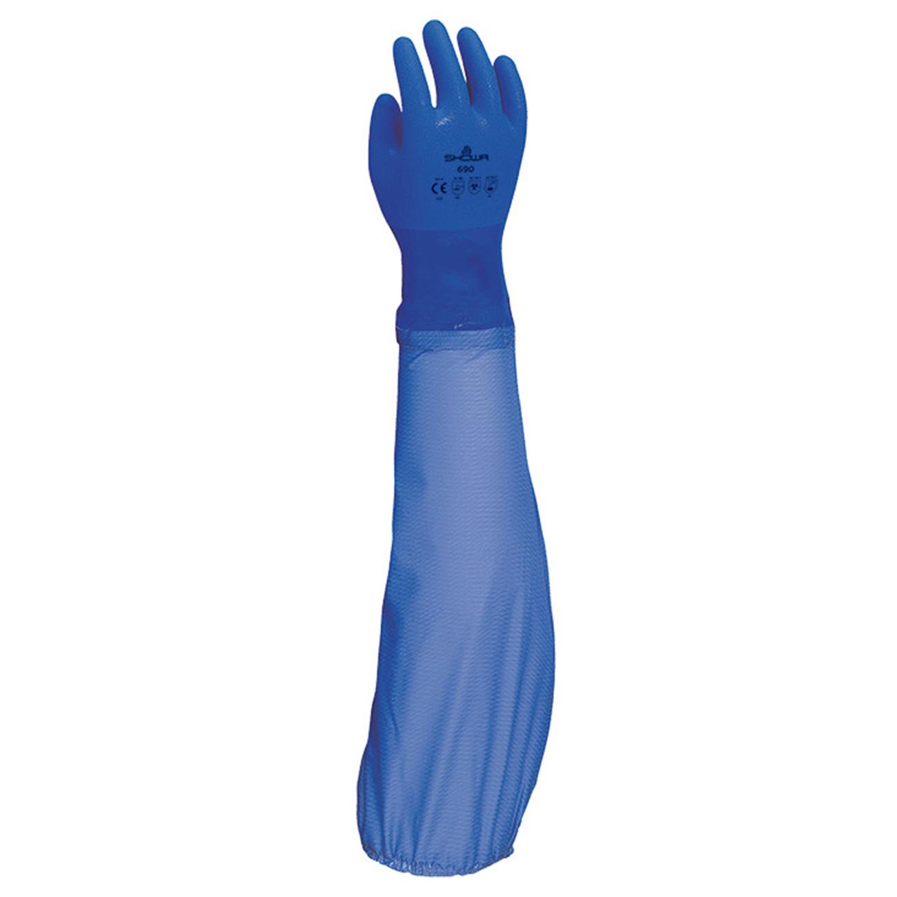 Guante PVC 690 Azul 60cm