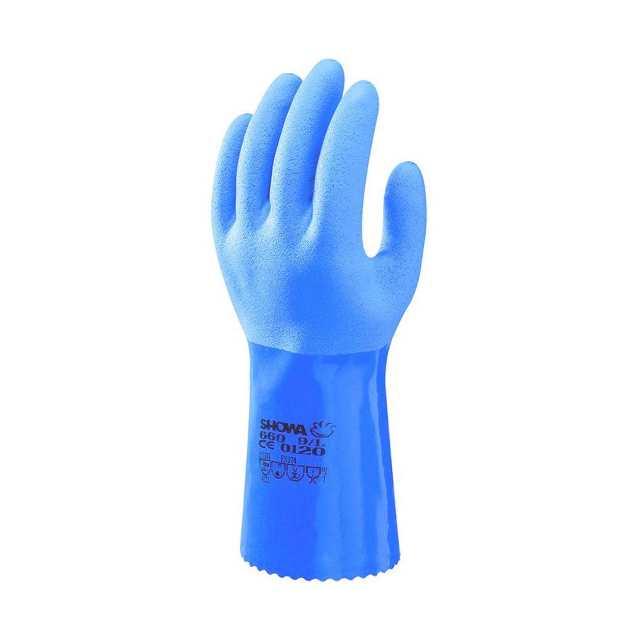 Guante PVC 660 Azul 35 Cms