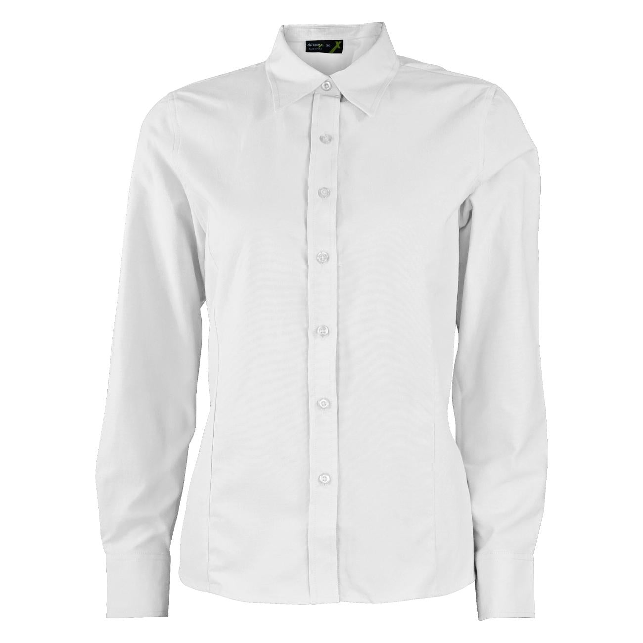 Blusa Oxford Manga Larga Blanca UPF 20