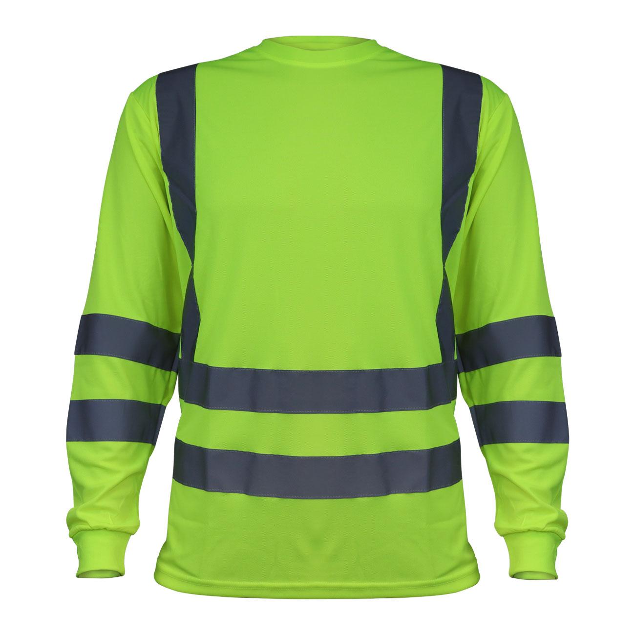 Polera Polo Dry Fit Verde Fluor M/Larga UPF 25