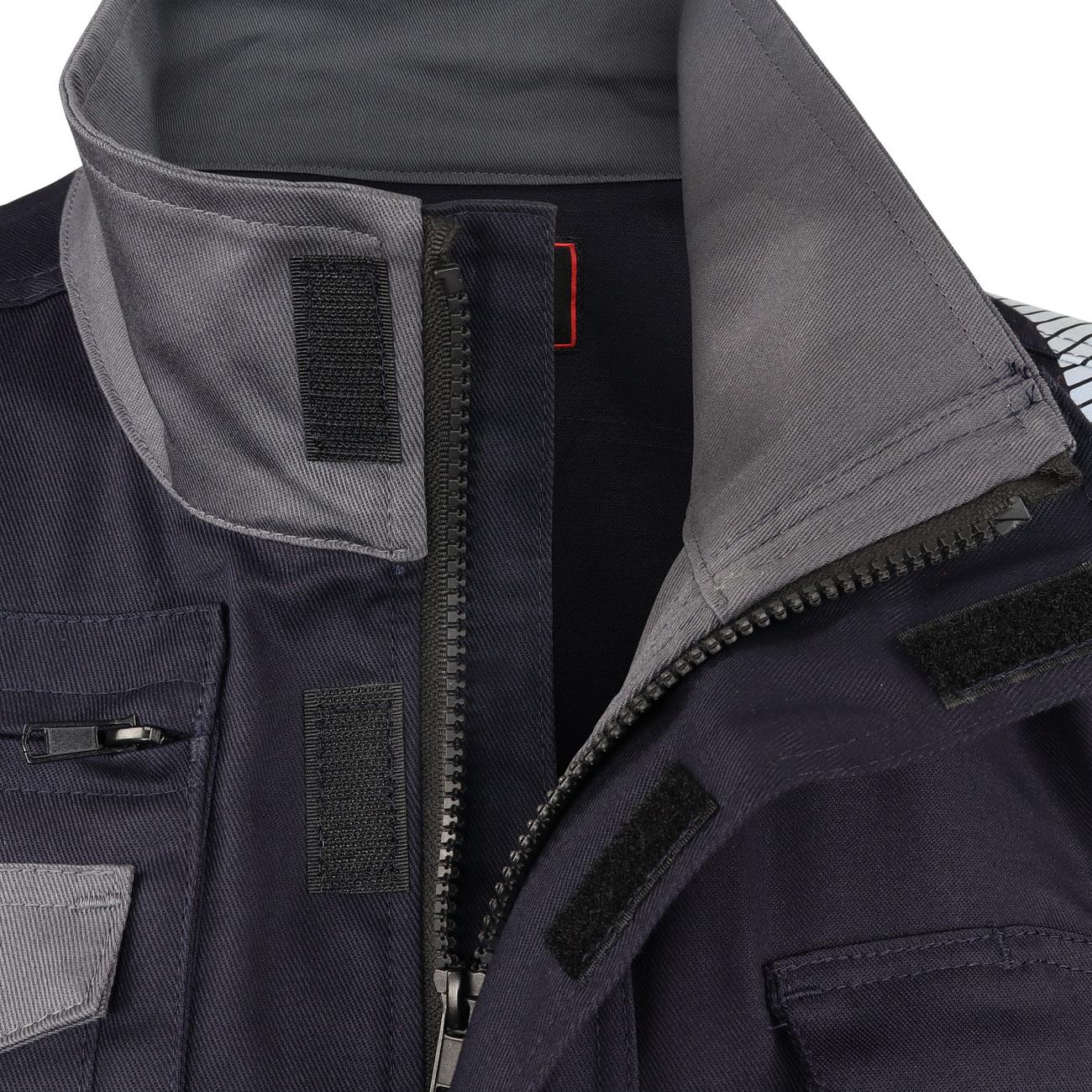 Chaleco Geólogo Ignífugo + NFPA 13034 Azul Marino-Gris