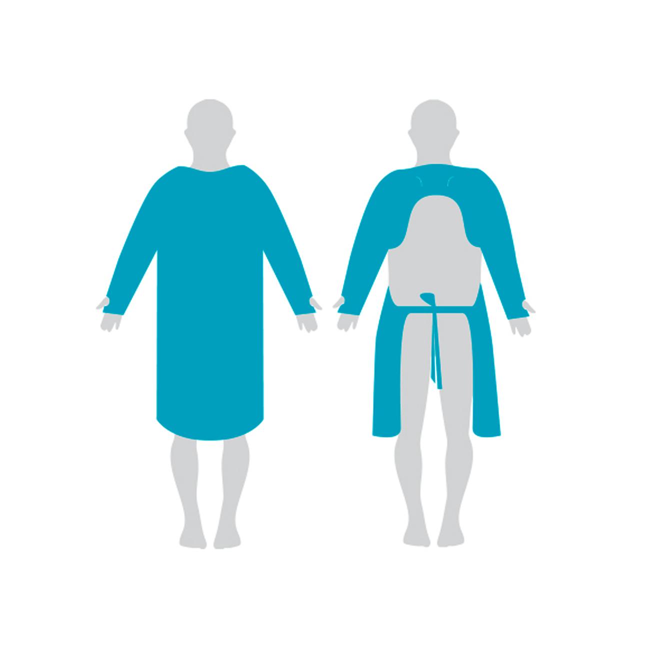 Pechera Bata Plastica Desechable Con Amarra