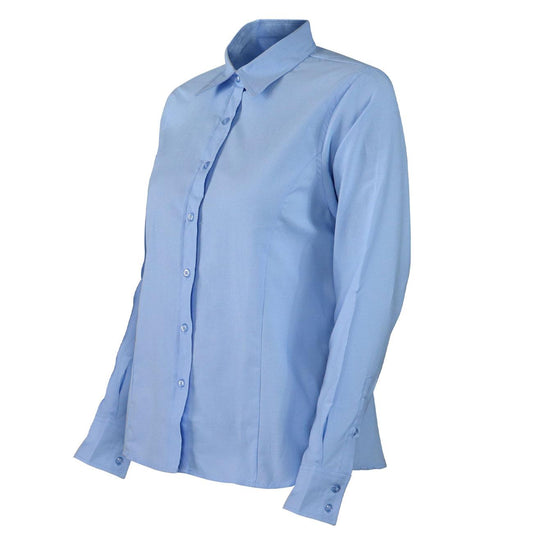 Blusa Oxford Manga Larga Celeste UPF 20