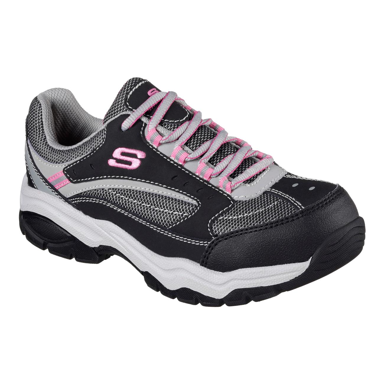 Zapatilla de Seguridad Skechers Biscoe Negro/Rosado Mujer