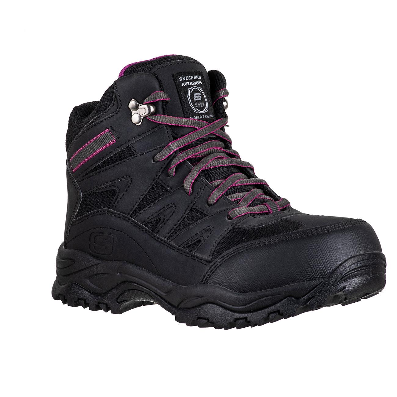 Botín Skechers Pomeria Negro/Morado Mujer