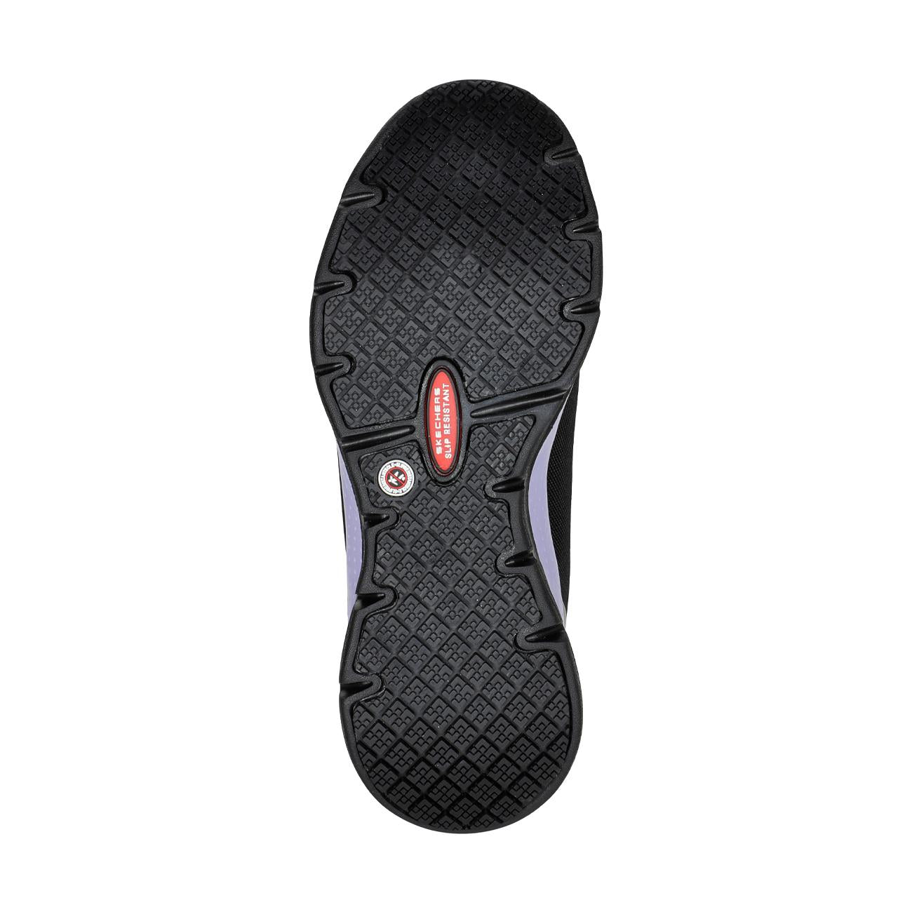 Zapatilla de Seguridad Skechers Evzan Negra/Morado Mujer