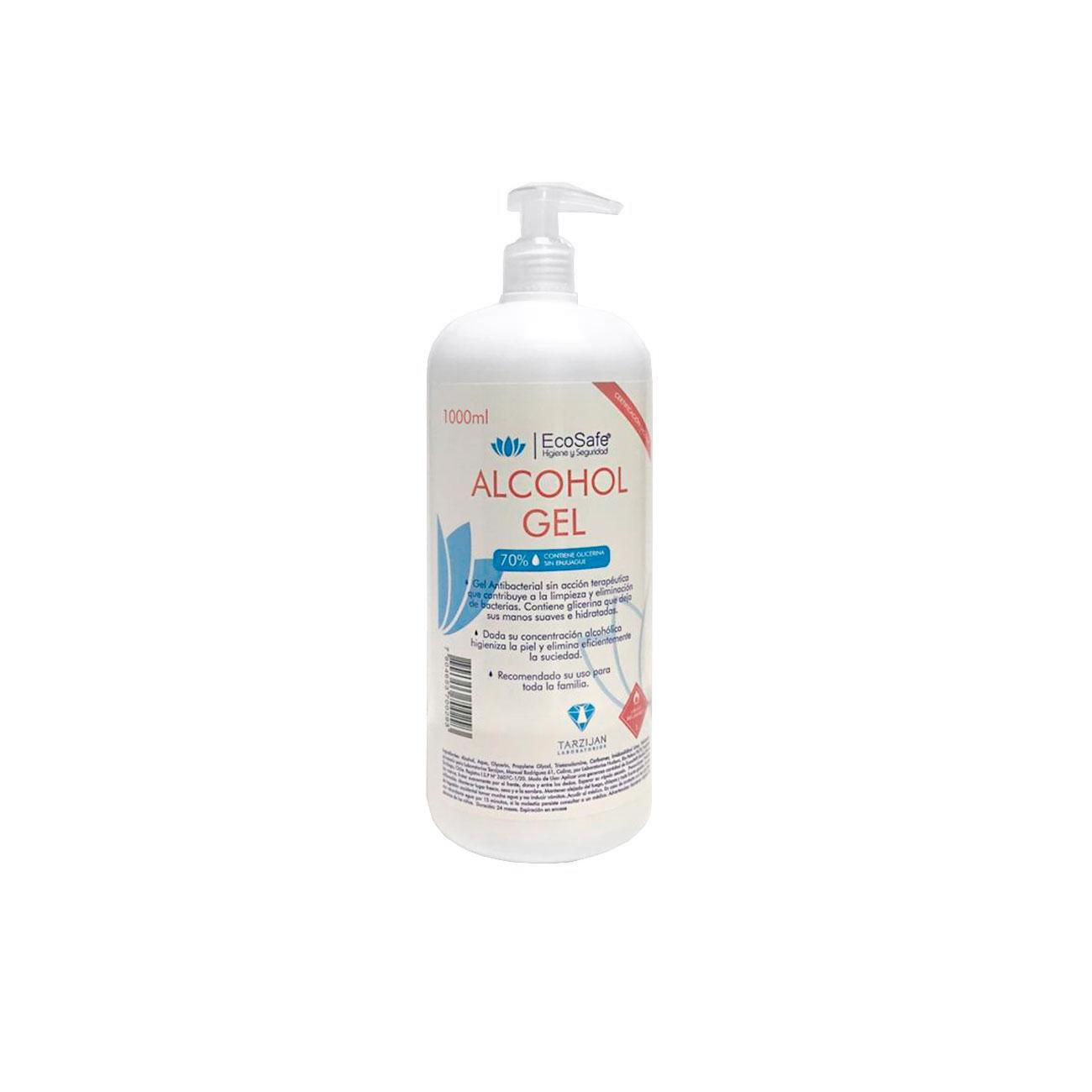 Alcohol Gel Ecosafe con Glicerina 1 Lt