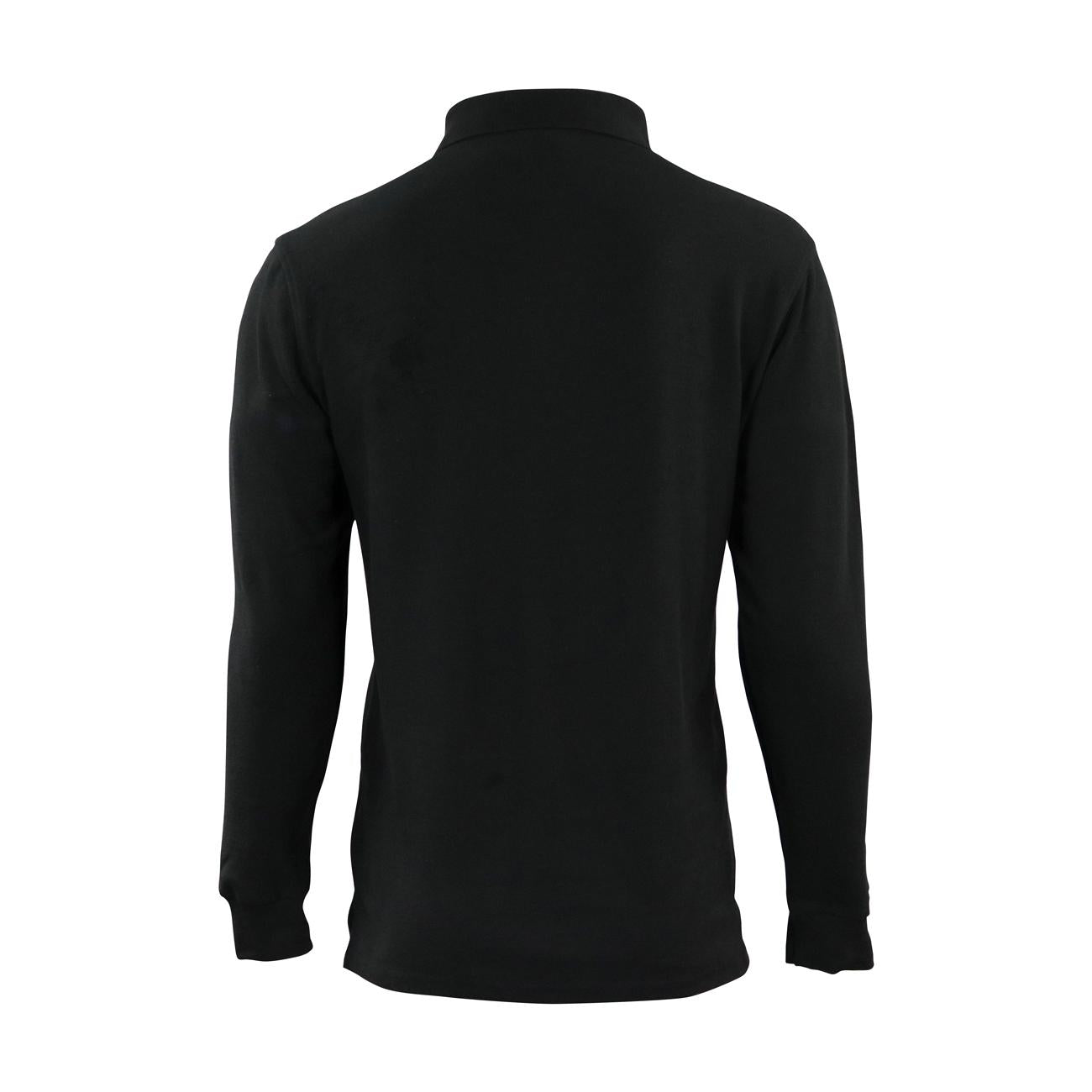 Polera Activex Pique Negra M/Larga UPF 40