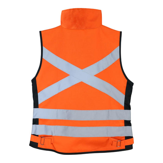 Chaleco Geologo Activex Canvas Naranjo Mujer Reflectante 360°