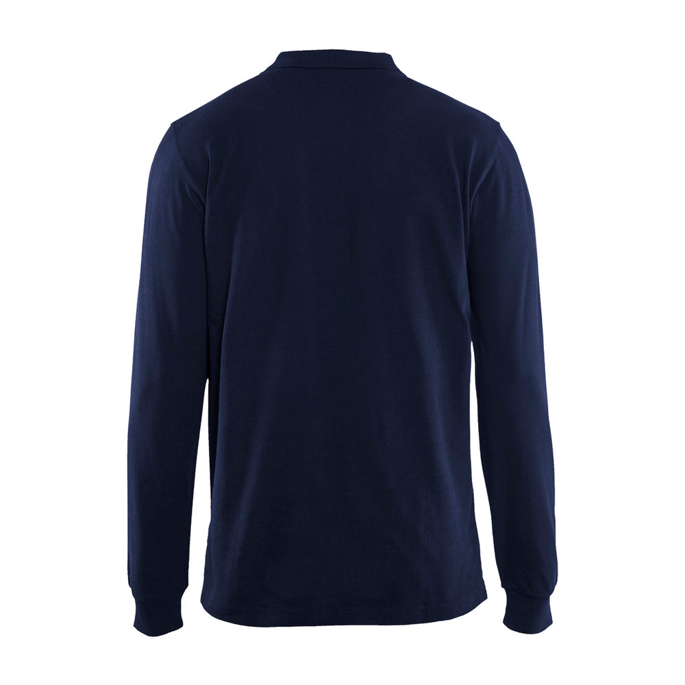 POLERA PIQUE AZUL 80/20