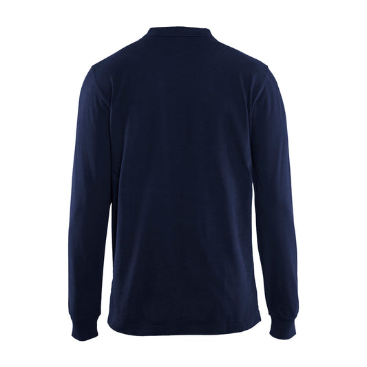 POLERA PIQUE AZUL 80/20