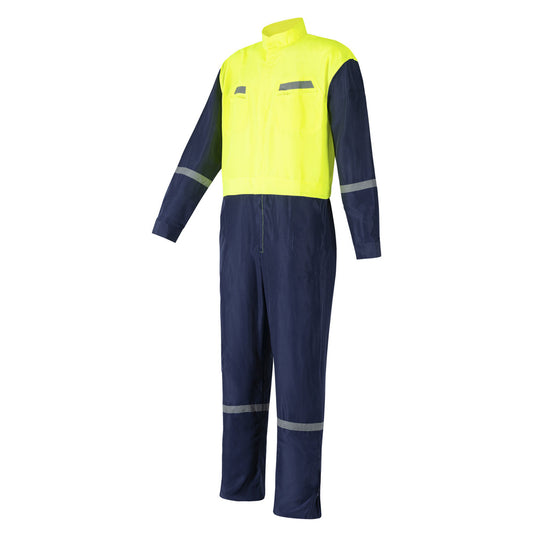 BUZO POPLIN BICOLOR AMARILLO/AZUL