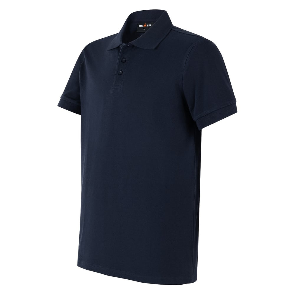 POLERA PIQUE MANGA CORTA AZUL