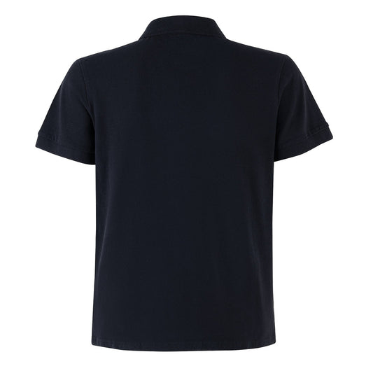 POLERA PIQUE MANGA CORTA NEGRA