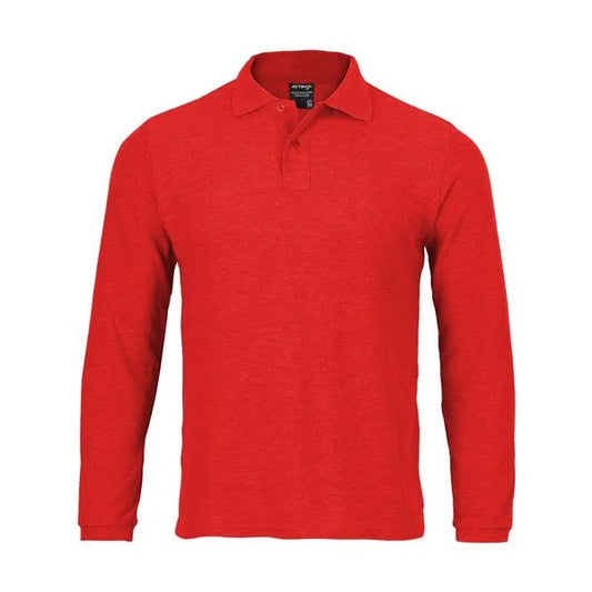 Polera Pique Roja M/Larga UPF 40