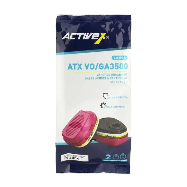 Filtro Activex ATX VO/GA3500 Vapores Organicos y Gases Acidos A1E1P3 R (Par)