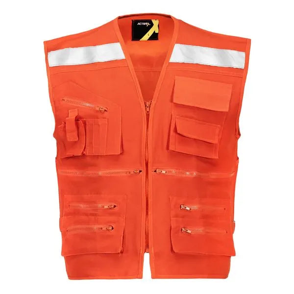 Chaleco Geologo Poplin Naranjo