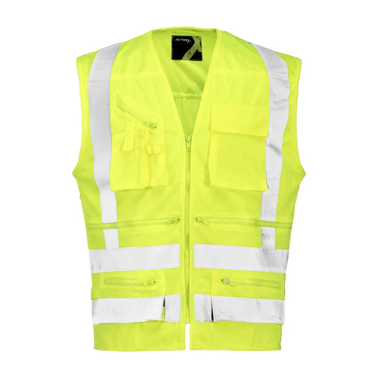 Chaleco Geólogo Cinta 360° Verde Fluor