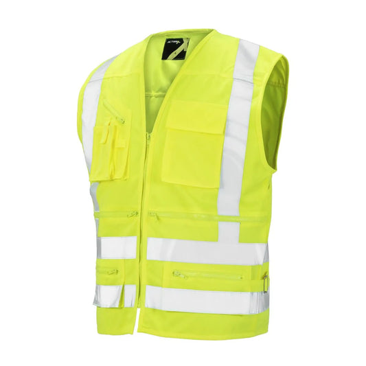 Chaleco Geólogo Cinta 360° Verde Fluor