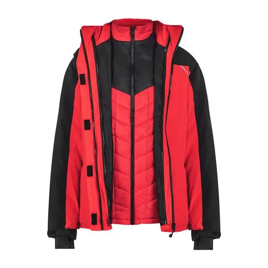 Parka 3 en 1 Rojo/Negro Mujer Z-4000