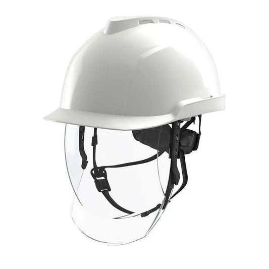 Casco MSA V-Gard 950 Blanco C/Visor y Fas Trac GVF1A-C0A0000-000