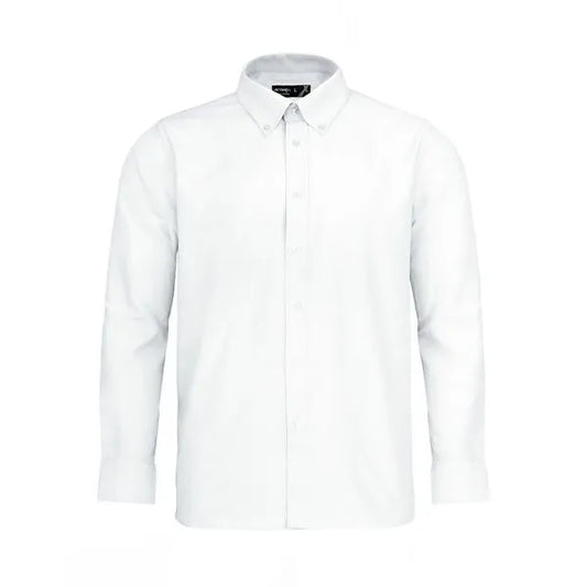 Camisa Oxford Manga Larga Blanca UPF 20