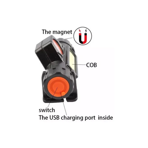 Linterna Cintillo Minera Headlamp Recargable