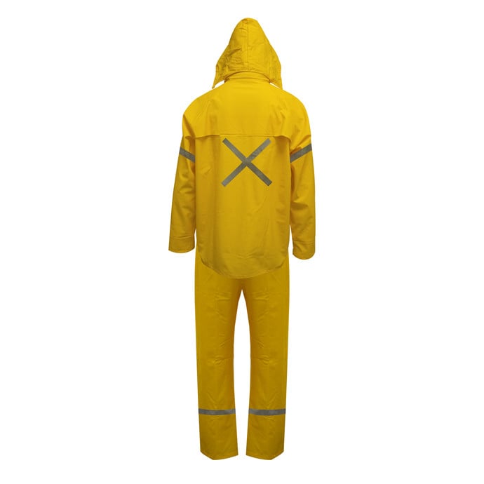 TRAJE PU/PVC ANTIACIDO - CINTA REFLECTANTE AMARILLO