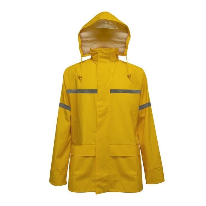 TRAJE PU/PVC ANTIACIDO - CINTA REFLECTANTE AMARILLO