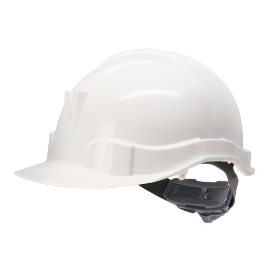 Casco I HDPE Blanco Arnés 6 Puntas Ratchet Porta Lámpara