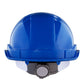 Casco I HDPE Azul Arnés 6 Puntas Ratchet Porta Lámpara