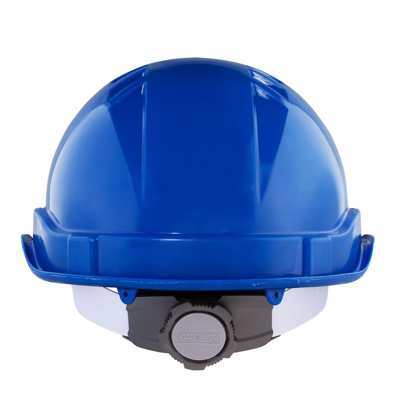 Casco I HDPE Azul Arnés 6 Puntas Ratchet Porta Lámpara