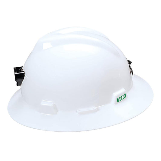 Casco MSA Ala V-Gard Blanco Porta Lámpara y Porta Cable