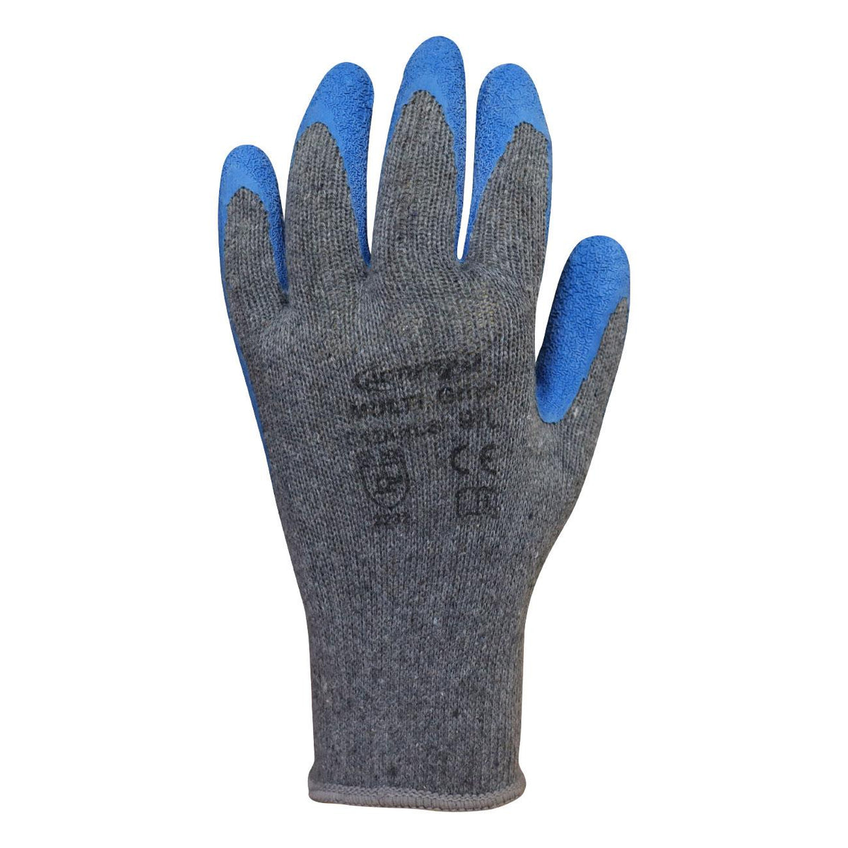 Guante Multigrip Algodón/Latex Gris/Azul