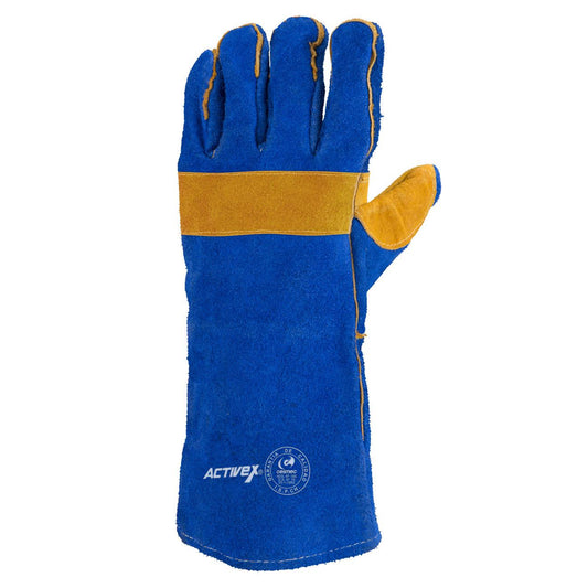 Guante Descarne Soldador Azul C/Kevlar Tr.