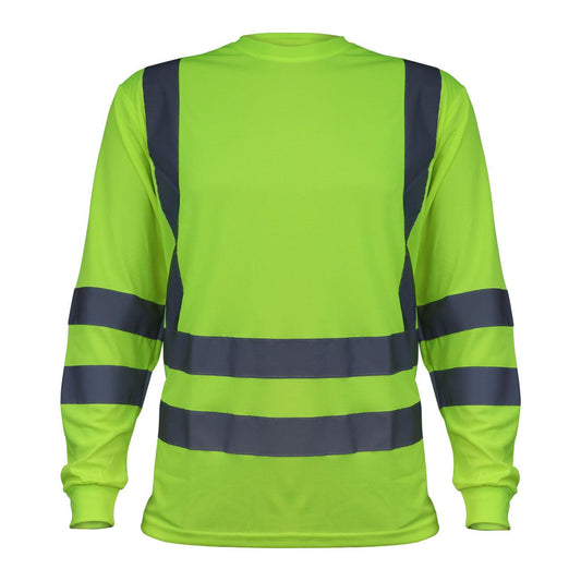 Polera Polo Dry Fit Verde Fluor M/Larga UPF 25