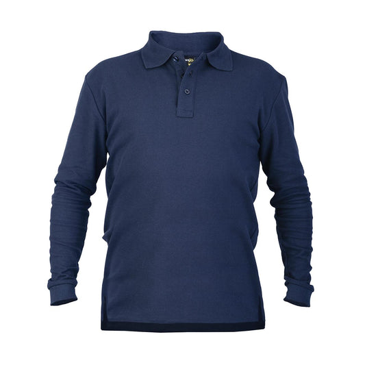 Polera Activex Pique Azul Marino M/Larga UPF 40