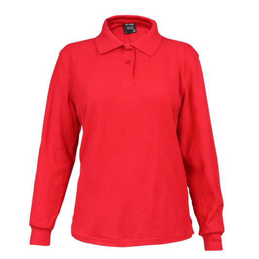 Polera Activex Pique Roja M/Larga Mujer UPF 40